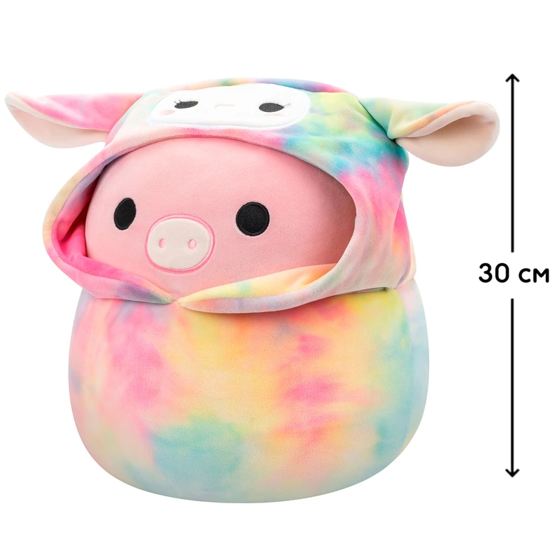 М'яка іграшка SQUISHMALLOWS - ПОРОСЯТКО ПІТЕР (30 cm, у одязі)