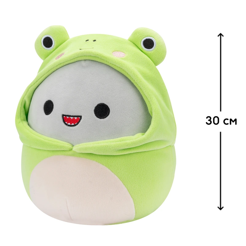 М'яка іграшка SQUISHMALLOWS - АКУЛА ГОРДОН (30 cm, у одязі)