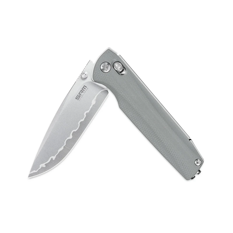 Ніж складаний туристичний SRM Terrier 258L-GK2 (9.3 см) 140Cr / G10 сірий