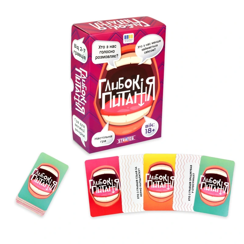 Карткова гра Глибокі питання 30578 фішки голосування 49 штук