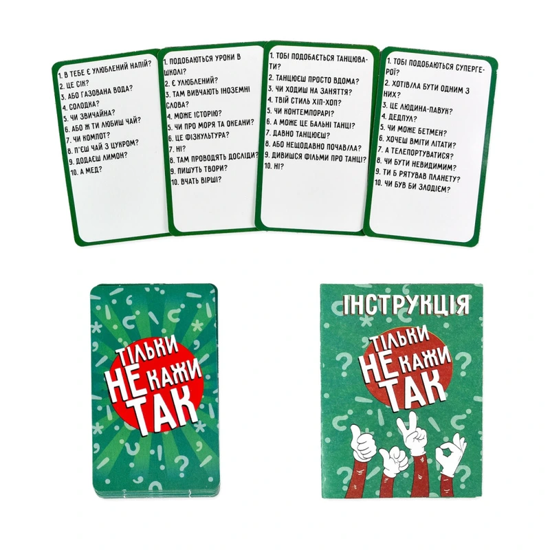 Карткова гра "Тільки не кажи Так" 30670/1 українською мовою
