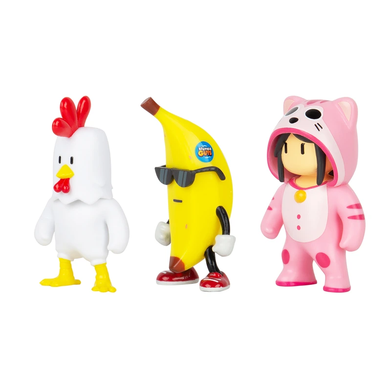 Набір колекц. фігурок STUMBLE GUYS - КУРЧА, БАНАН, МЯУМЕР (3 фігурки, 6 cm)
