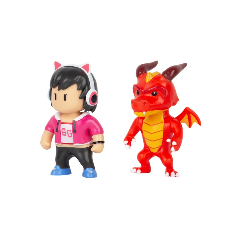 Набір колекційних фігурок STUMBLE GUYS - ОПЕРАТОР ДЖИНА ТА ДРАКОН ІНФЕРНО (2 фігурки, 6 cm)