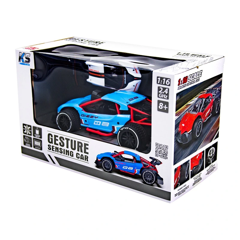 Автомобіль GESTURE SENSING з р/к та з сенсорним керуванням - DIZZY (блакитний, акум.3,7V, 1:16)