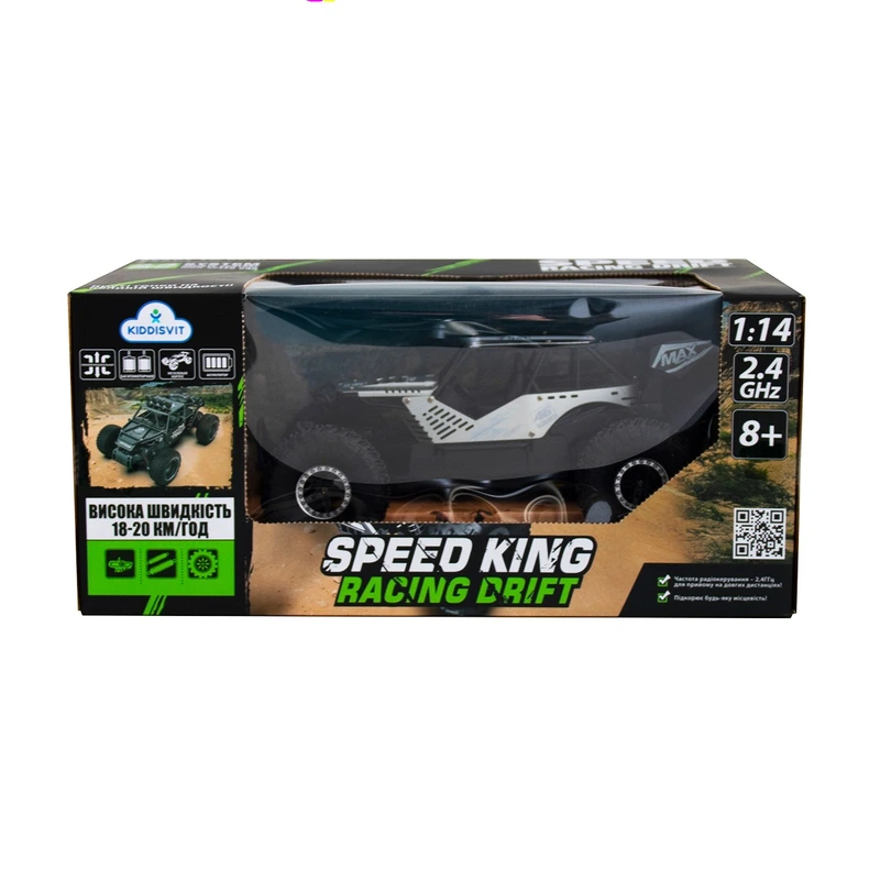 Автомобіль OFF-ROAD CRAWLER з р/к - SPEED KING (сірий, метал. корпус, акум. 6V, 1:14)