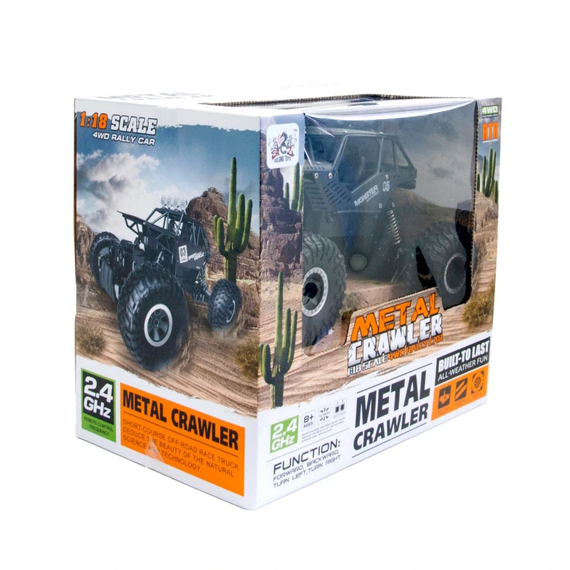 Автомобіль OFF-ROAD CRAWLER з р/к - TIGER (матовий чорний, акум. 4,8V, метал. корпус, 1: 18)