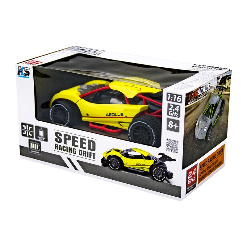 Автомобіль SPEED RACING DRIFT з р/к - AEOLUS (жовтий, акум.3,7V, 1:16)