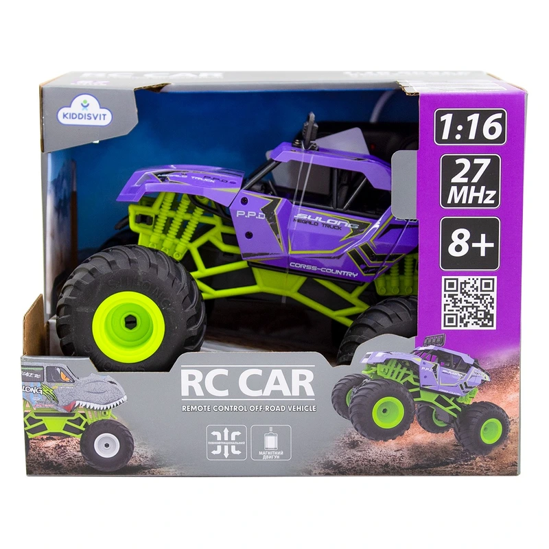 Автомобіль BIGFOOT OFF-ROAD з р/к – VIOLET (1:16, 27 МГц (MHz))