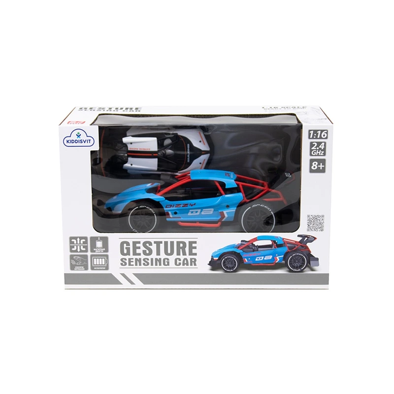 Автомобіль GESTURE SENSING з р/к та з сенсорним керуванням - DIZZY (блакитний, акум.3,7V, 1:16)