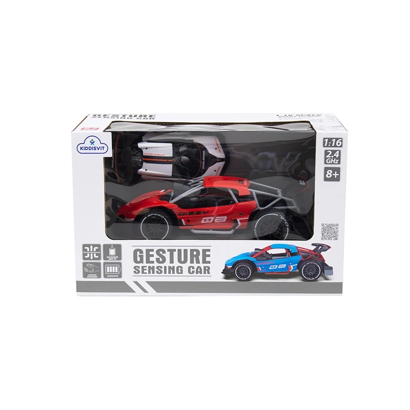 Автомобіль GESTURE SENSING з р/к та з сенсорним керуванням - DIZZY (червоний, акум.3,7V, 1:16)