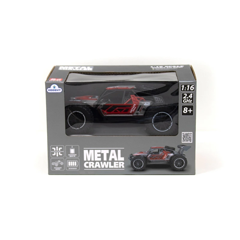 Автомобіль METAL CRAWLER з р/к - NOVA (сіро-червоний, метал. корпус, акум.3,7V, 1:16)
