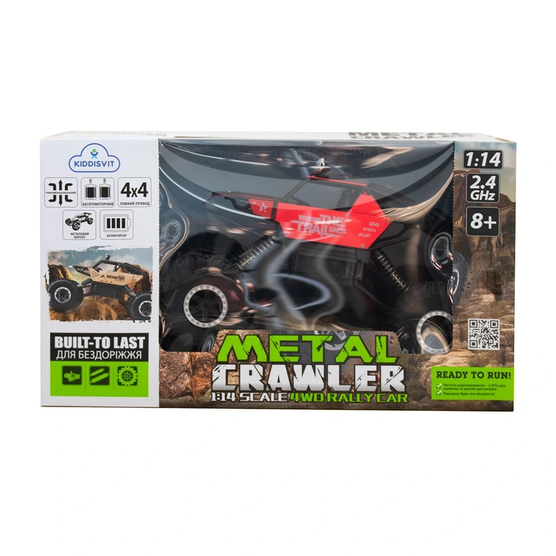 Автомобіль OFF-ROAD CRAWLER з р/к - WHERE THE TRAIL ENDS (червоний, акум. 7.2V, метал. корпус, 1:14)