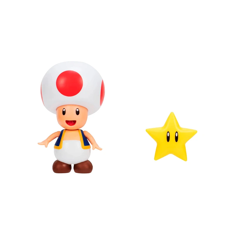 Ігрова фігурка з артикуляцією SUPER MARIO - ТОАД (10 cm, з аксес.)