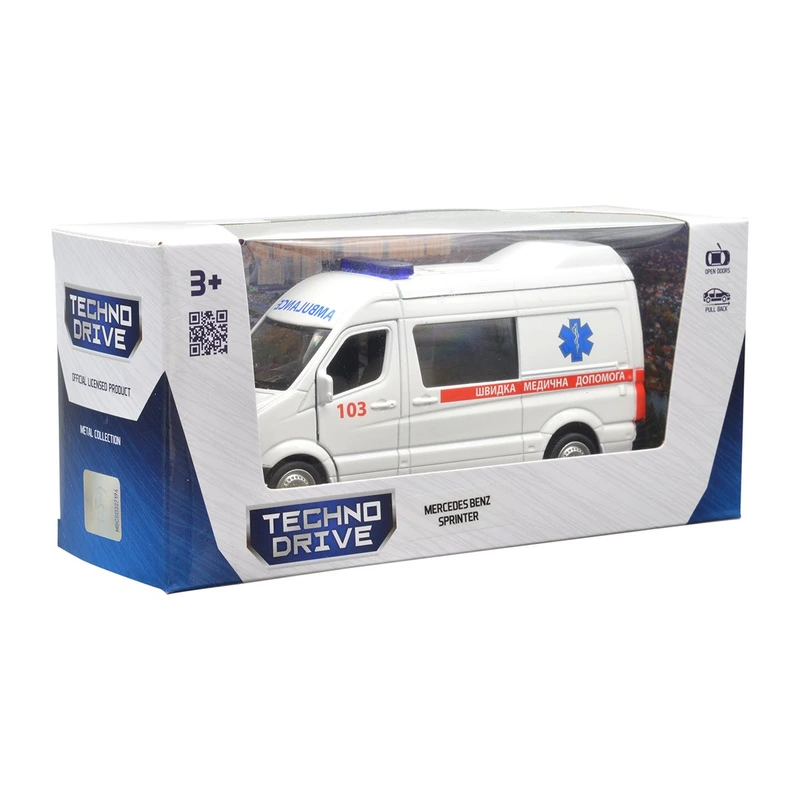 Автомодель "MERCEDES BENZ SPRINTER ШВИДКА ДОПОМОГА" TechnoDrive 250344U 1:32
