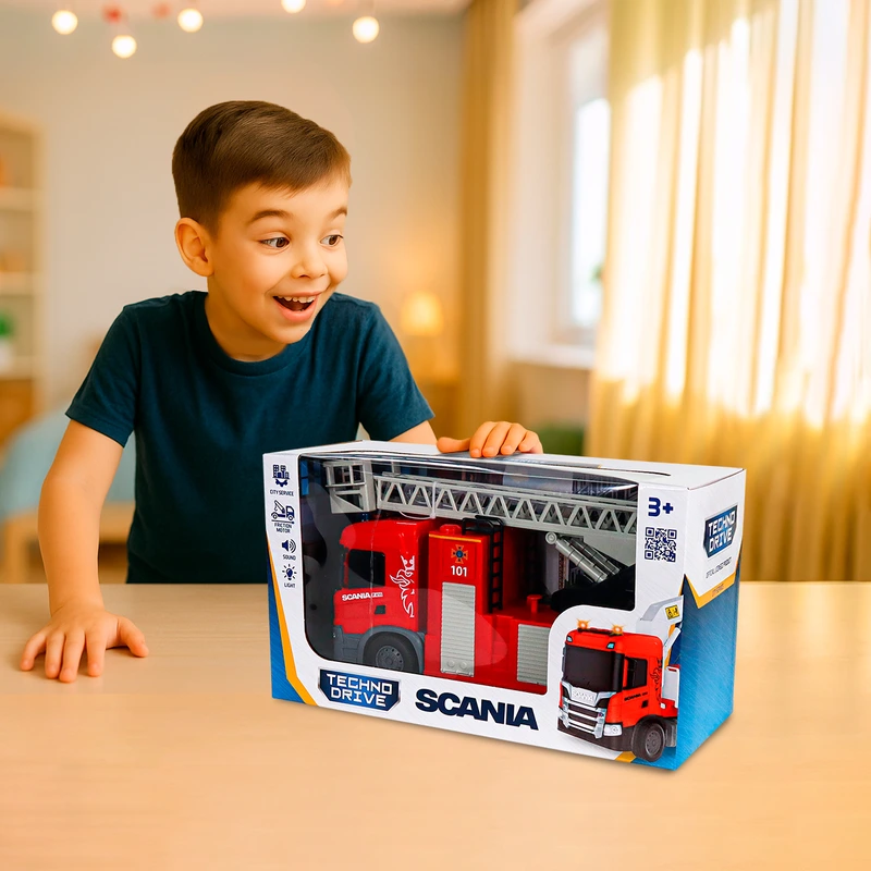 Автомодель серії "Big Truck" – ПОЖЕЖНА МАШИНА SCANIA (світло, звук, функ. води)