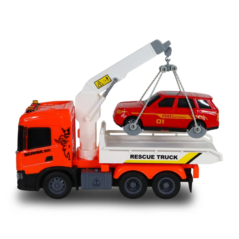 Ігровий набір серії "Big Truck" – ЕВАКУАТОР SCANIA З МАШИНОЮ (світло, звук)