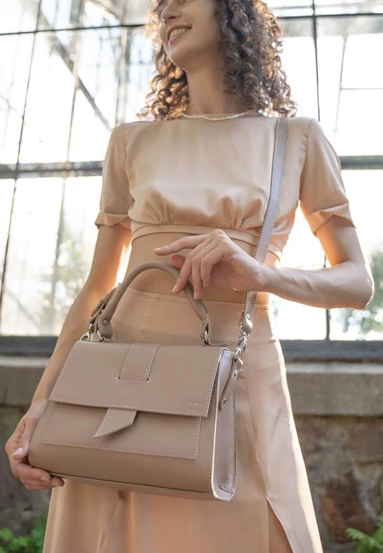 Жіноча шкіряна сумка Ester карамель краст