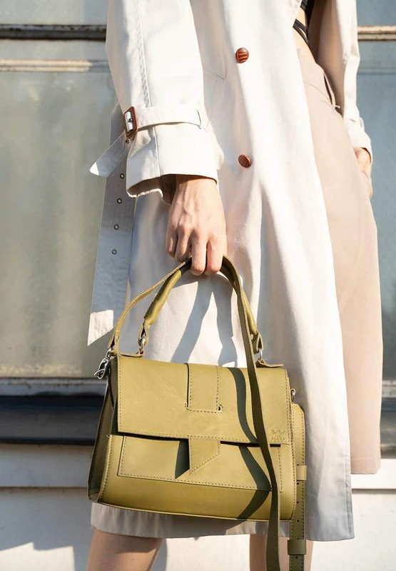 Жіноча шкіряна сумка Ester оливкова