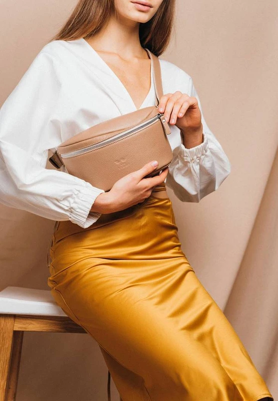 Шкіряна поясна сумка Explorer S карамель флотар