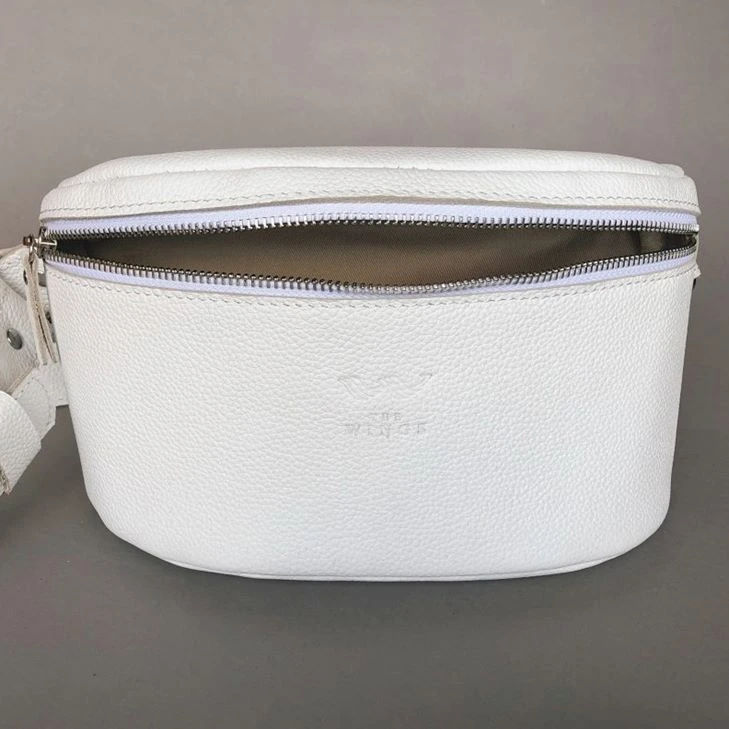 Шкіряна поясна сумка Explorer S біла