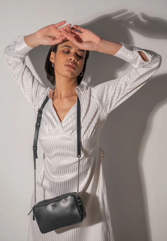 Шкіряна сумка Faith чорна