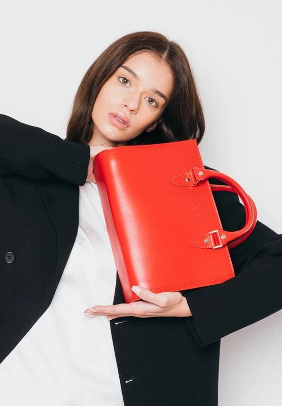 Жіноча шкіряна сумка Fancy червона