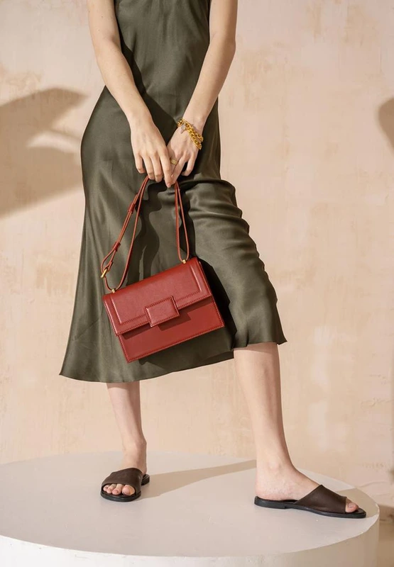 Жіноча шкіряна сумка Kelly червона