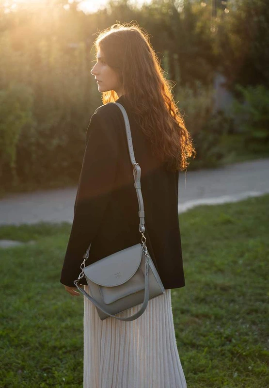 Жіноча шкіряна сумка Liv сіра