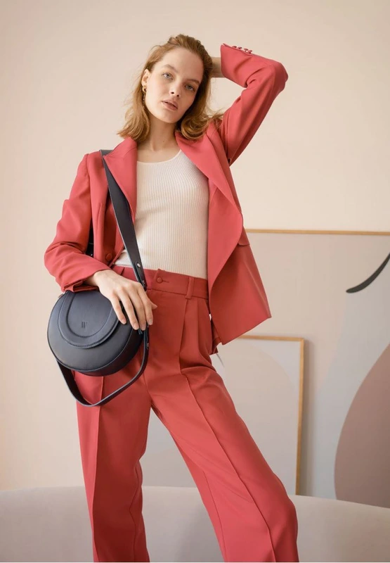 Жіноча шкіряна сумка Mandy темно-синя