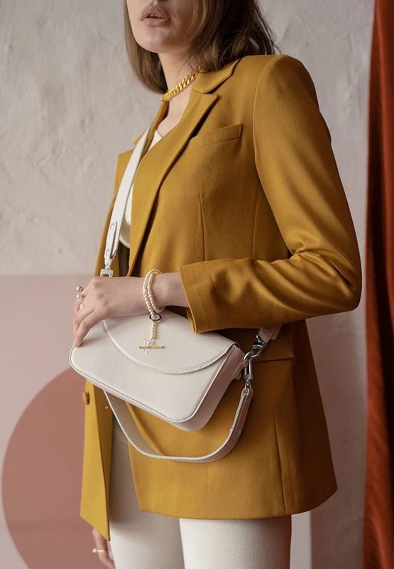 Жіноча шкіряна сумка Molly біла