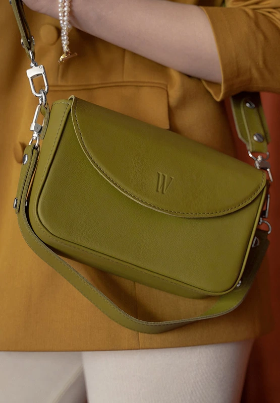 Жіноча шкіряна сумка Molly оливкова