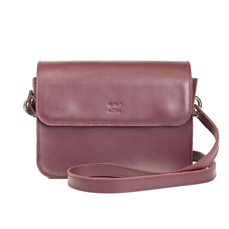 Жіноча шкіряна міні сумка Moment бордова (TW-Moment-mars)