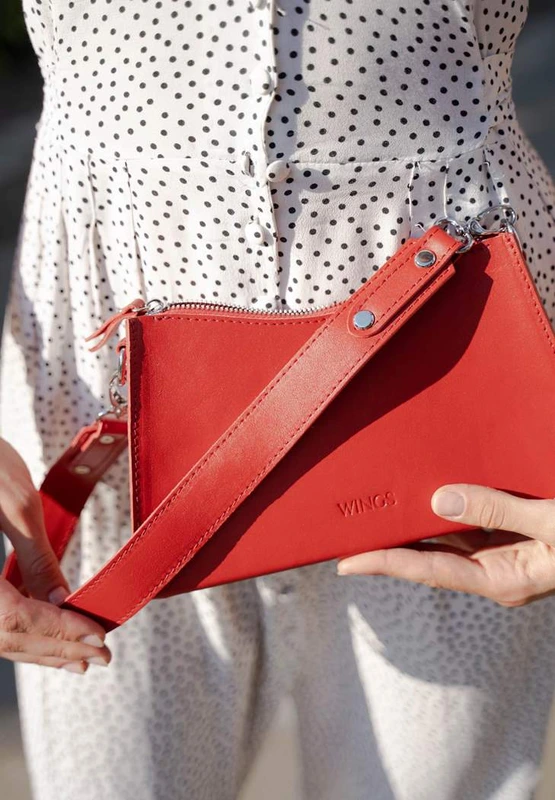 Жіноча шкіряна сумка Sally червона