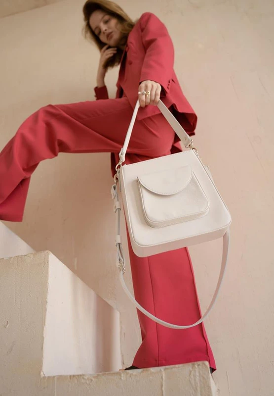 Жіноча шкіряна сумка Stella біла