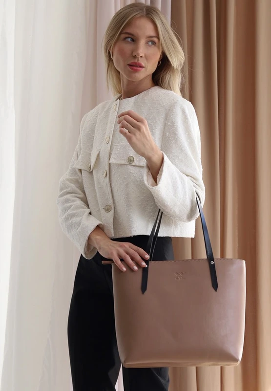 Шкіряний шоппер Walker Mini карамель краст