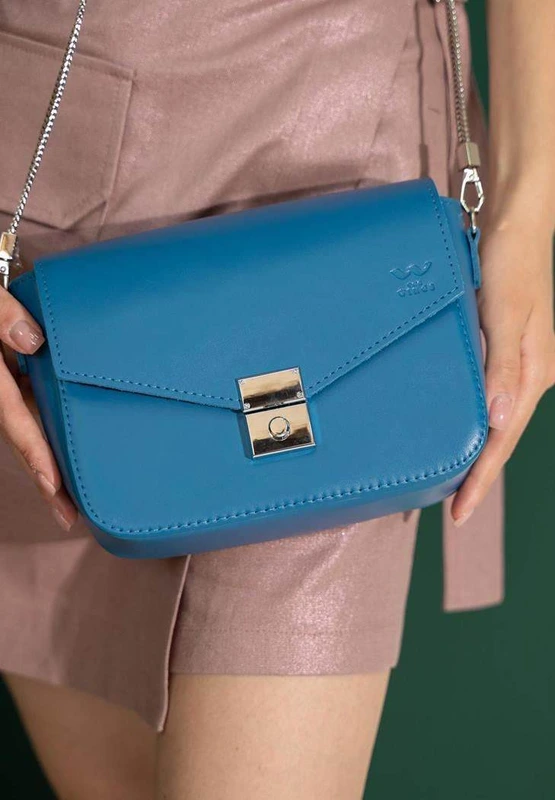 Жіноча шкіряна сумочка Yoko яскраво-синя