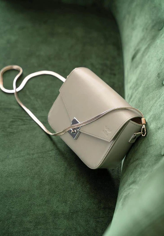 Жіноча шкіряна сумочка Yoko сіра