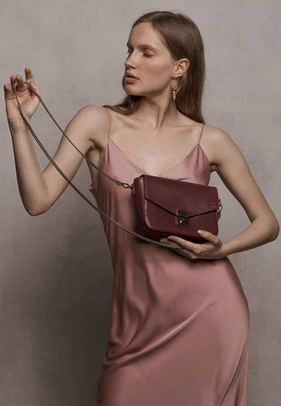 Жіноча шкіряна сумочка Yoko бордова