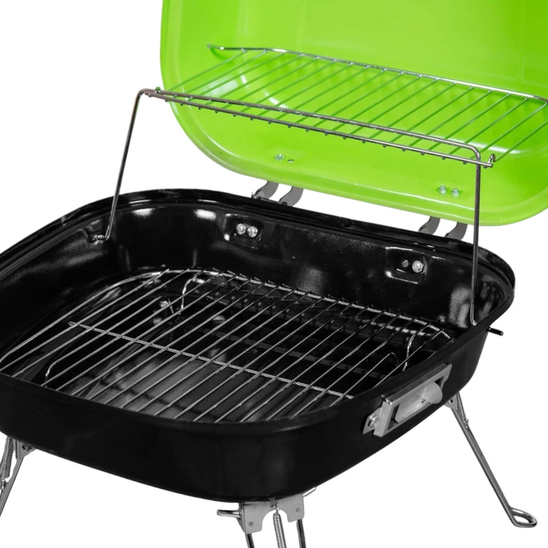 Гриль вугільний портативний Time Eco ТЕ-22024, чорно-зелений