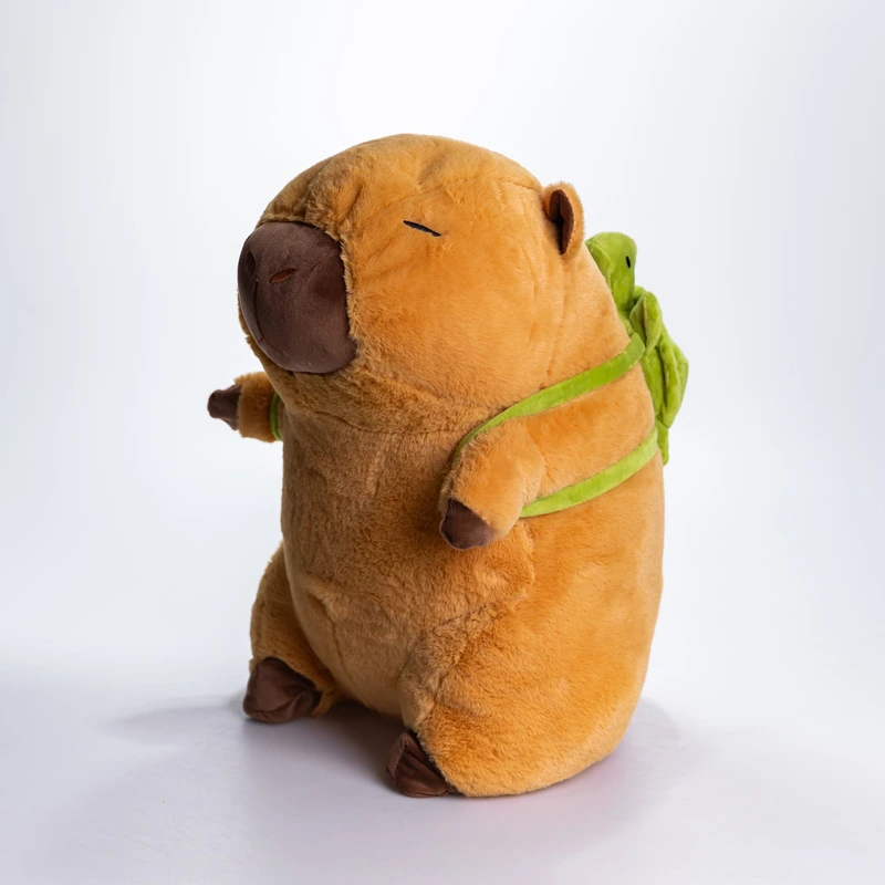 М'яка іграшка-подушка з пледом Капібара 110×140 (см) Коричневий 520-7