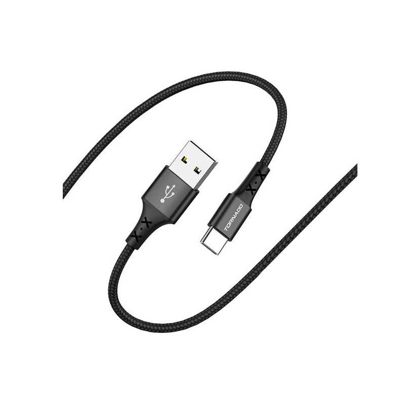 Кабель Tornado TX16 USB – Type-C (3A/1м)- чорний