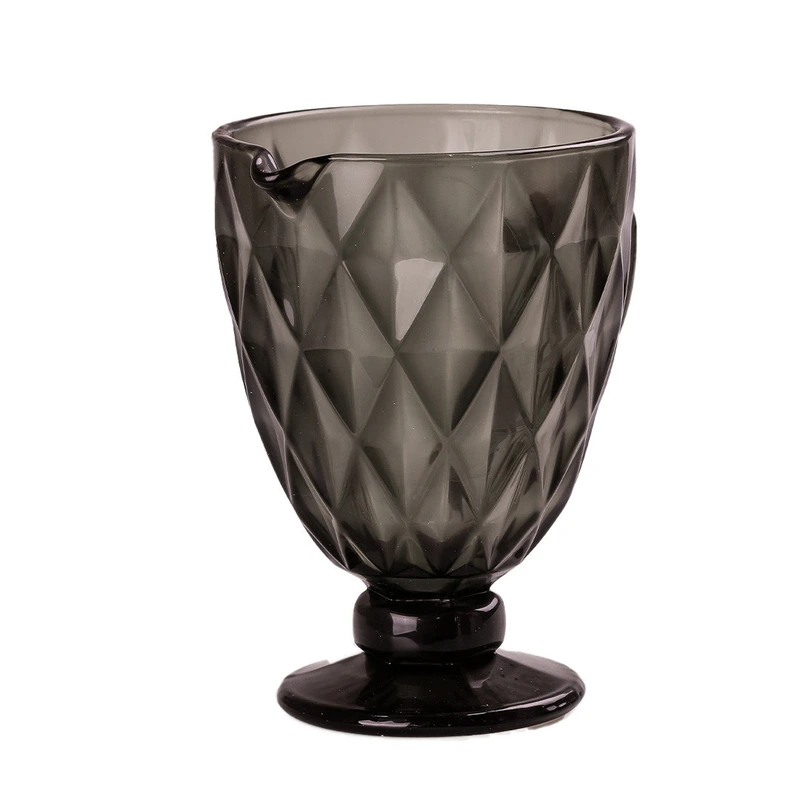 Глечик для напоїв із товстого скла 1 л гранований сірий HP038G