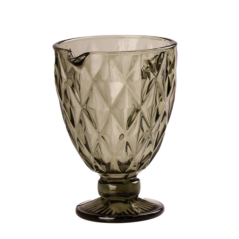 Глечик для напоїв із товстого скла 1 л гранований зелений HP038GR