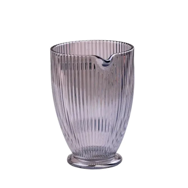 Глечик для напоїв ребристий 1,2 л з товстого скла блакитний HP7118BL