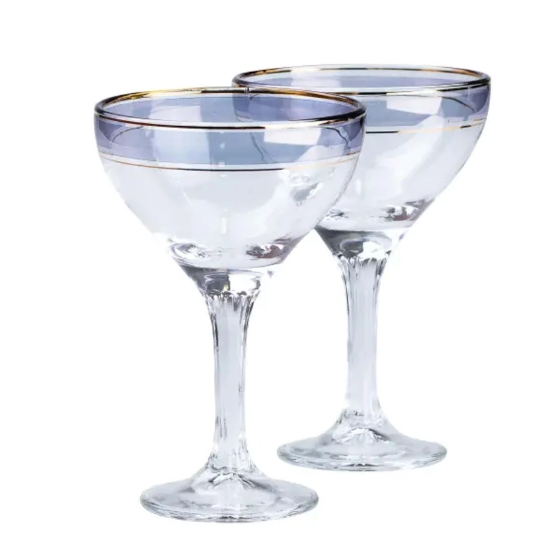 Набір келихів для коктейлів 2 штуки по 290 мл, сині HP545
