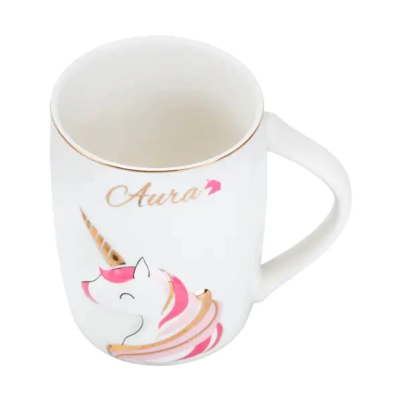 Чашка порцелянова з малюнком єдинорога 400 мл Aura HP7187P