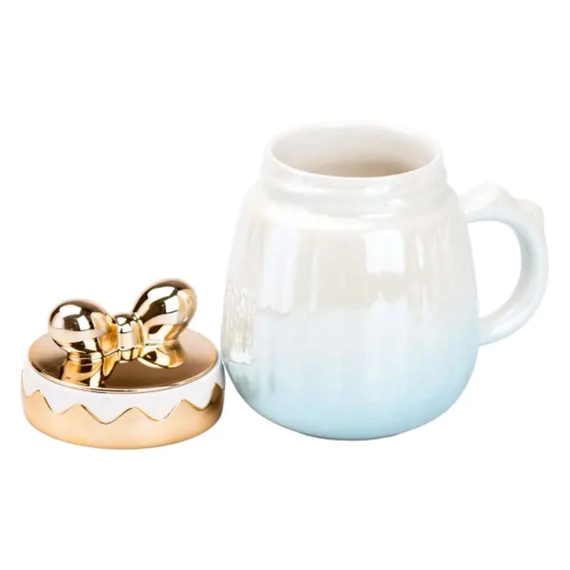 Чашка порцелянова 500 мл із кришкою Блакитна HP7194BL