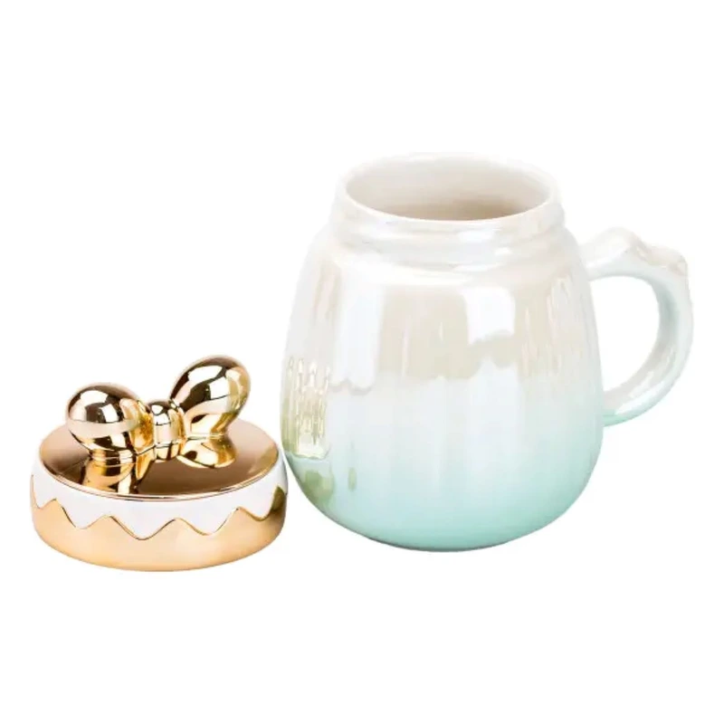 Чашка порцелянова 500 мл із кришкою Зелена HP7194GR