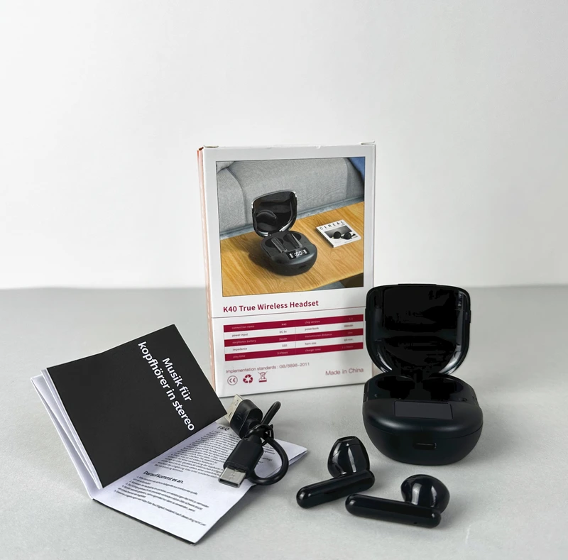 Бездротові навушники К40 series, EarBuds, Smart Case (Чорний)