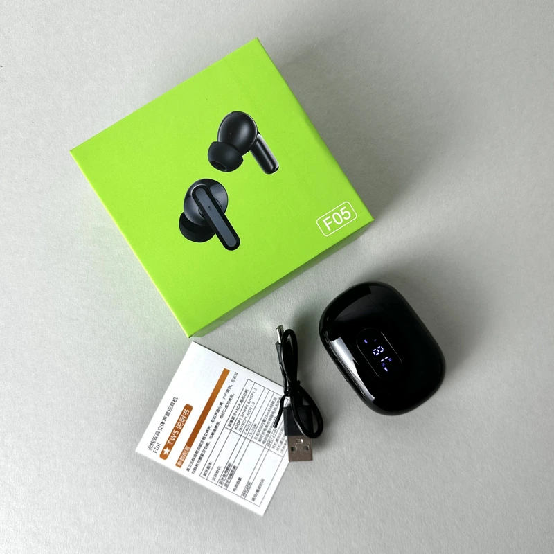 Бездротові навушники F05 series, EarBuds (Чорний)